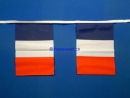 Fahnenkette Frankreich gedruckt aus Stoff | 30 Fahnen 15 x 22.5 cm 9 m lang