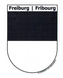 Wappen Freiburg/Fribourg Aufkleber FR | ca. 13.5 x 17.7 cm