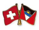 Freundschaftspin Schweiz-Antigua und Barbuda | Grösse ca. 22mm