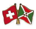 Freundschaftspin Schweiz-Burundi | Grösse ca. 22mm