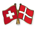 Freundschaftspin Schweiz-Dänemark | Grösse ca. 22mm