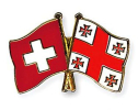 Freundschaftspin Schweiz-Georgien | Grösse ca. 22mm