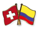 Freundschaftspin Schweiz-Kolumbien | Grösse ca. 22mm