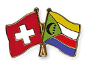 Freundschaftspin Schweiz-Komoren | Grösse ca. 22mm