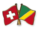 Freundschaftspin Schweiz-Kongo Republik Brazzaville | Grösse ca. 22mm