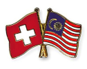 Freundschaftspin Schweiz-Malaysia | Grösse ca. 22mm