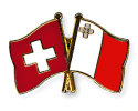 Freundschaftspin Schweiz-Malta | Grösse ca. 22mm