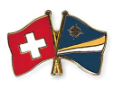 Freundschaftspin Schweiz-Marshallinseln | Grösse ca. 22mm