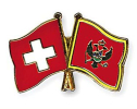 Freundschaftspin Schweiz-Montenegro | Grösse ca. 22mm