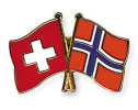 Freundschaftspin Schweiz-Norwegen | Grösse ca. 22mm