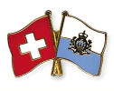 Freundschaftspin Schweiz-San Marino | Grösse ca. 22mm