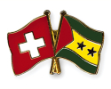 Freundschaftspin Schweiz-Sao Tome und Principe | Grösse ca. 22mm
