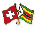 Freundschaftspin Schweiz-Simbabwe | Grösse ca. 22mm