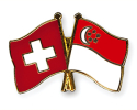 Freundschaftspin Schweiz-Singapur | Grösse ca. 22mm