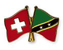 Freundschaftspin Schweiz-St. Kitts und Nevis | Grösse ca. 22mm