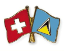 Freundschaftspin Schweiz-St. Lucia | Grösse ca. 22mm
