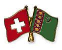 Freundschaftspin Schweiz-Turkmenistan | Grösse ca. 22mm