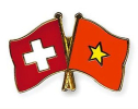 Freundschaftspin Schweiz-Vietnam | Grösse ca. 22mm