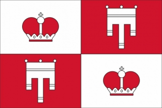 Fahne Gemeinde 9490 Vaduz FL QUER| 20 x 30 cm und Grösser