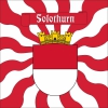 Fahne geflammt Gemeinde 4500 Stadt Solothurn mit Krone (SO) | 30 x 30 cm und Grösser