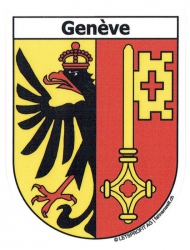 Wappen Genf/Genève Aufkleber GE | 6.5 x 8.5 cm
