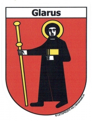 Wappen Glarus Aufkleber GL | ca. 13.5 x 17.7 cm
