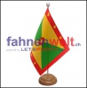 Grenada Tisch-Fahne aus Stoff mit Holzsockel | 22.5 x 15 cm
