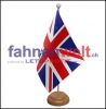 Grossbritannien Tisch-Fahne aus Stoff mit Holzsockel | 22.5 x 15 cm