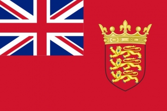 Jersey Civil Ensign Hanelsflagge Fahne aus Stoff | 60 x 90 cm
