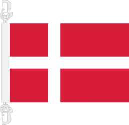 Dänemark Hissfahne gedruckt im Querformat | 30 x 45 cm