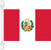 Peru mit Wappen Hissfahne gedruckt im Querformat | 30 x 45 cm