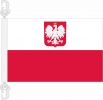 Polen mit Adler Hissfahne gedruckt im Querformat | 30 x 45 cm