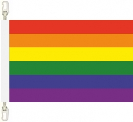 Regenbogen Hissfahne gedruckt im Querformat | 30 x 45 cm