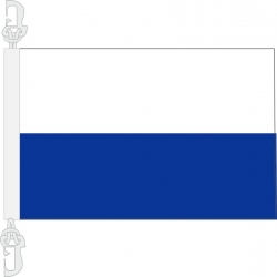 Blau / Weiss Hissfahne gedruckt im Querformat | 30 x 45 cm