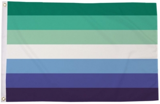 Homosexuell männlich gestreift / Gay Male Striped Fahne aus Stoff | 90 x 150 cm