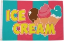 Glace / Eiscrem / Ice Cream Fahne aus Stoff | 90 x 150 cm