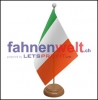 Irland Tisch-Fahne aus Stoff mit Holzsockel | 22.5 x 15 cm
