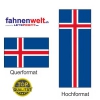 ISLAND Fahne in Top-Qualität gedruckt im Hoch- und Querformat | diverse Grössen
