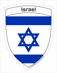 Aufkleber Israel Wappen | 6.5 x 8.5 cm