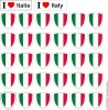 Aufkleber Italien / Italia in Wappenform 30 Stück auf Bogen | ca. 12.5 x 12.5 cm