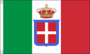Italien Staatsflagge 1861-1946 Fahne aus Stoff | 90 x 150 cm