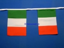 Fahnenkette Italien gedruckt aus Stoff | 30 Fahnen 15 x 22.5 cm 9 m lang