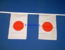 Fahnenkette Japan gedruckt aus Stoff | 30 Fahnen 15 x 22.5 cm 9 m lang