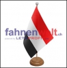 Jemen Tisch-Fahne aus Stoff mit Holzsockel | 22.5 x 15 cm