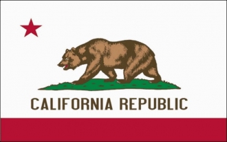 Kalifornien / California Hissfahne gedruckt im Querformat | 90 x 150 cm