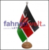 Kenia Tisch-Fahne aus Stoff mit Holzsockel | 22.5 x 15 cm