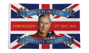 King Charles III Coronation / Krönung (A) Fahne aus Stoff | 90 x 150 cm