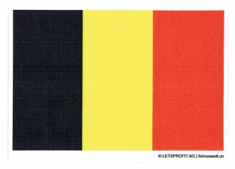 Aufkleber Belgien | 7 x 9.5 cm