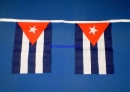Fahnenkette Kuba gedruckt aus Stoff | 30 Fahnen 15 x 22.5 cm 9 m lang