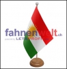 Kurdistan Tisch-Fahne aus Stoff mit Holzsockel | 22.5 x 15 cm